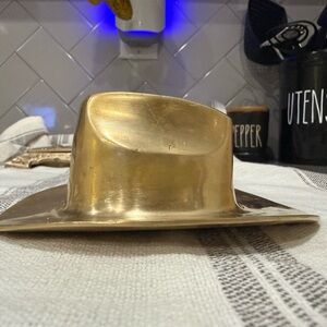 Vintage Brass Cowboy Hat
